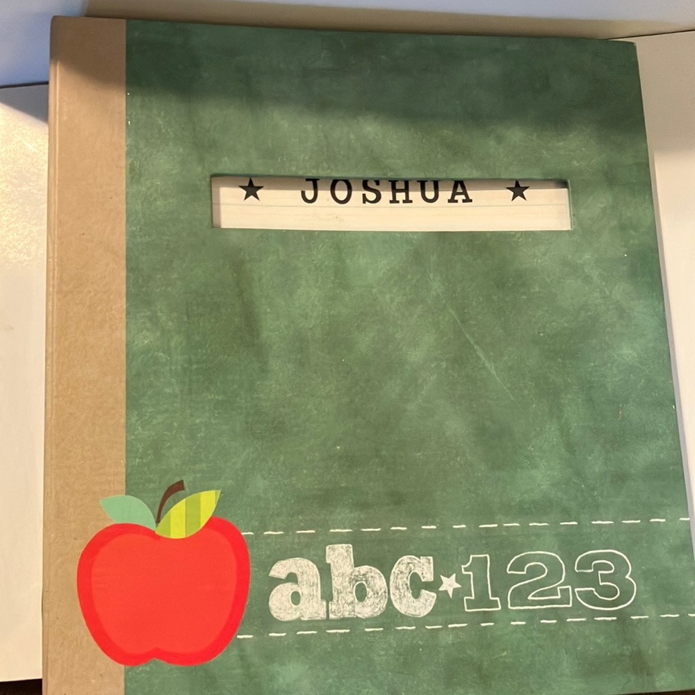 Green ABC 123‎  School Days Scrapbook Binder